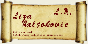 Liza Maljoković vizit kartica